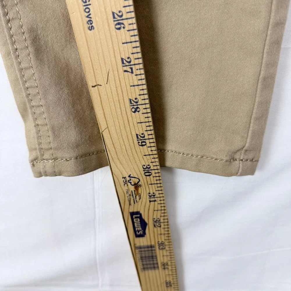 Scott James Mens Slim Fit Tan Khaki Pants Chinos Cotton Stretch Size‎ 33x32